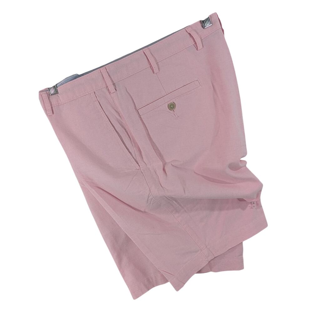 JOSEPH A. BANK! GORGEOUS PINK OXFORD CLOTH, U PLEATED WALKING SHORTS! SZ 38